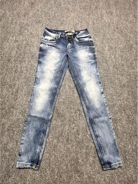 JOUJOU Premium Denim Women's Jeans Size 0 Skinny Acid Wash Stretch Blue
